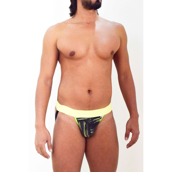 JOCKSTRAP PRETO ESTAMPADO FLUORESCENTE SD CLOTHING