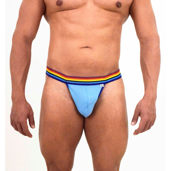 JOCKSTRAP FIO AZUL BEBÊ COM ELASTICO ARCO IRIS SD CLOTHING