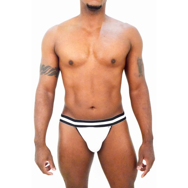 JOCKSTRAP BRANCO COM ELASTICO BRANCO E PRETO SD CLOTHING