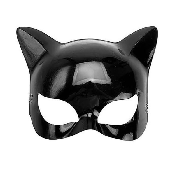 MASCARA MULHER GATO PRETA COM ESLASTICO