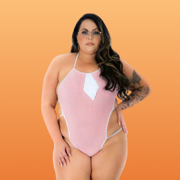 MINI FANTASIA BODY COLEGIAL PLUS SIZE PIMENTA SEXY