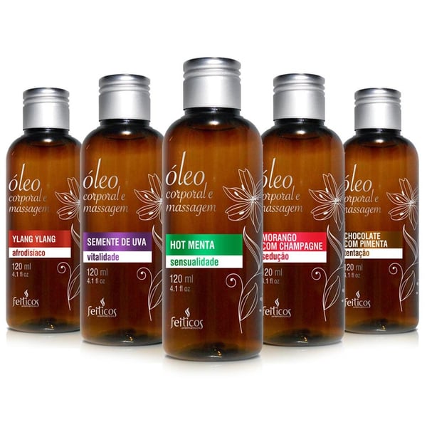 ÓLEO DE MASSAGEM CORPORAL 120ML FEITIÇOS AROMATICOS