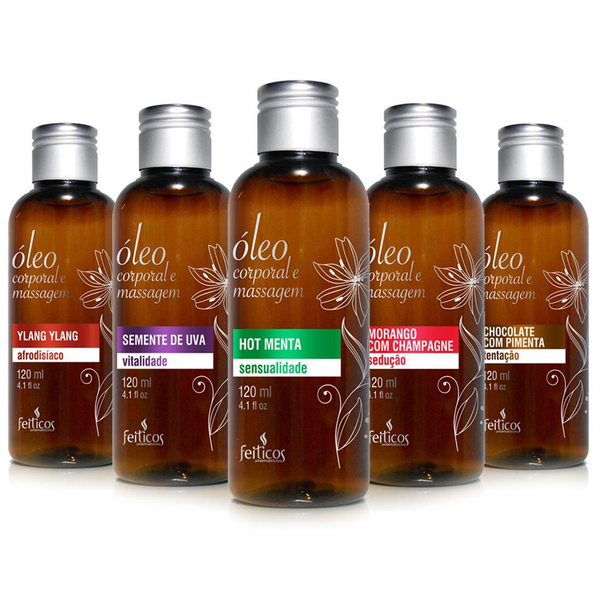 ÓLEO DE MASSAGEM CORPORAL 120ML FEITIÇOS AROMATICOS
