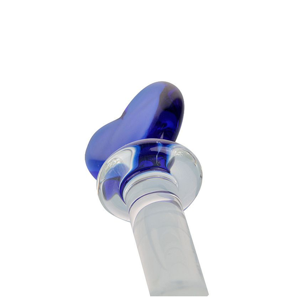PLUG ANAL DE VIDRO COM BASE CORAÇÃO