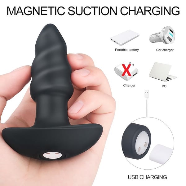 PLUG ANAL COM VIBRO RECARREGAVEL E CONTROLE REMOTO S-HANDE