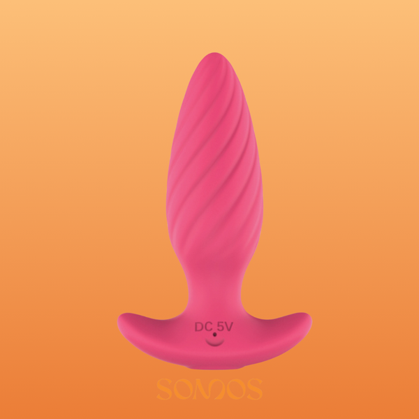 PLUG ANAL COM VIBRAÇÃO RECARREGÁVEL CONTROLE APLICATIVO