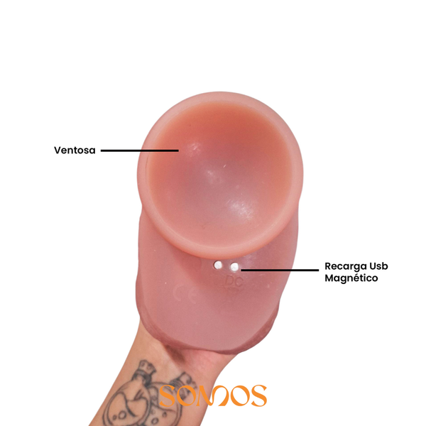 PÊNIS EM SILICONE LÍQUIDO SOBE E DESCE 21,5CM COM CONTOLE SEM FIO