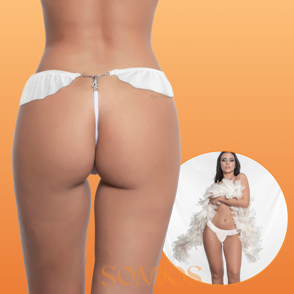 CALCINHA COM BABADO BRANCA