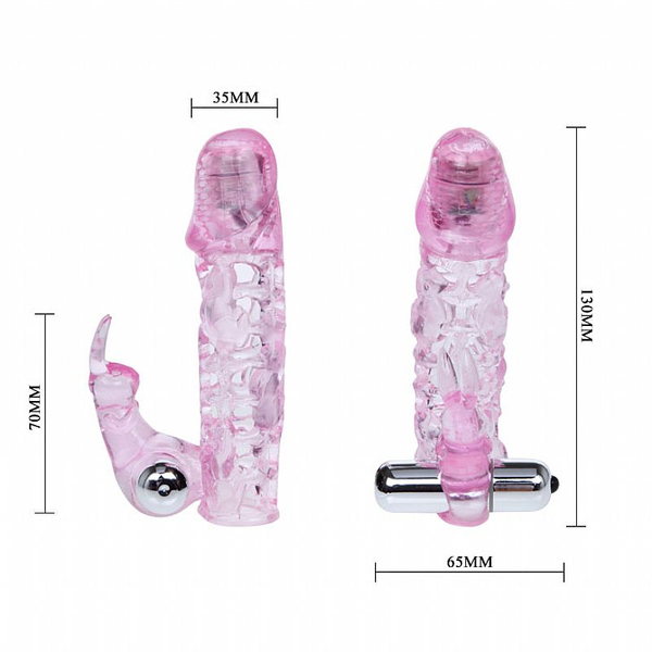 CAPA PENIANA COM DUPLA VIBRAÇÃO 14CM BAILE