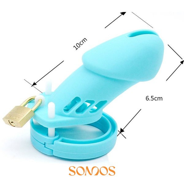 CINTO DE CASTIDADE AZUL EM SILICONE