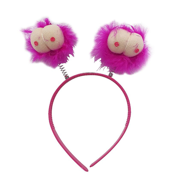 TIARA COM PEITOS DE PELUCIA