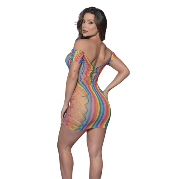 VESTIDO ARRASTÃO COLORIDO YAFFA Y2143