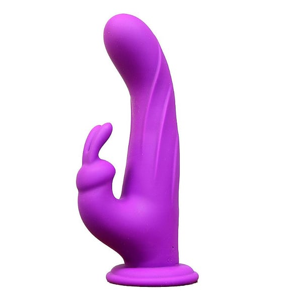 VIBRADOR PONTO G E CLITORIS COM ROTAÇÃO E VENTOSA ROXO
