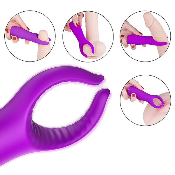 VIBRADOR GARRA PENIANO E CLITORIS RECARREGAVEL AZUL