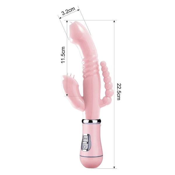 VIBRADOR ESTIMULO TRIPLO RECARREGAVEL