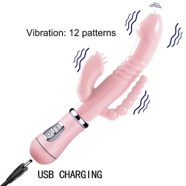 VIBRADOR ESTIMULO TRIPLO RECARREGAVEL