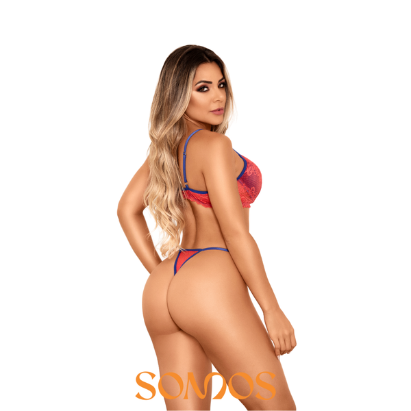 CONJUNTO MEIA TAÇA RENDADO