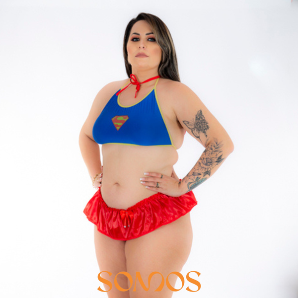 MINI FANTASIA SUPER GIRL PLUS SIZE PIMENTA SEXY