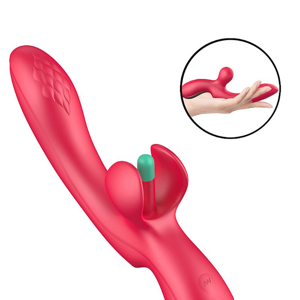 VIBRADOR PONTO G E CLITORIS COM SLAP RECARREGAVEL