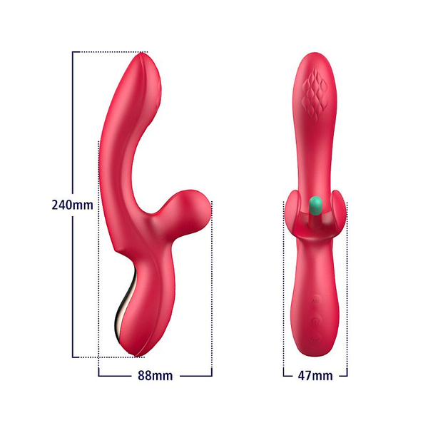 VIBRADOR PONTO G E CLITORIS COM SLAP RECARREGAVEL