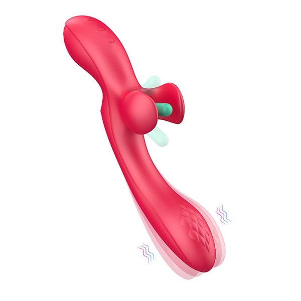 VIBRADOR PONTO G E CLITORIS COM SLAP RECARREGAVEL