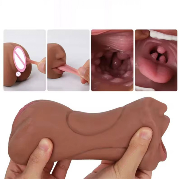 MASTURBADOR 3 EM 1 COM BOCA, VAGINA E ÂNUS EM CYBERSKIN