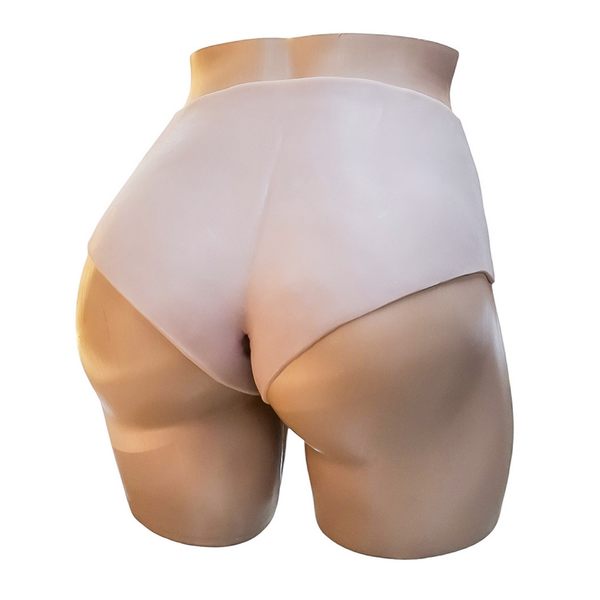 CINTA COM PÊNIS DE 17CM EM SILICONE LIQUIDO E ABERTURA INTIMA