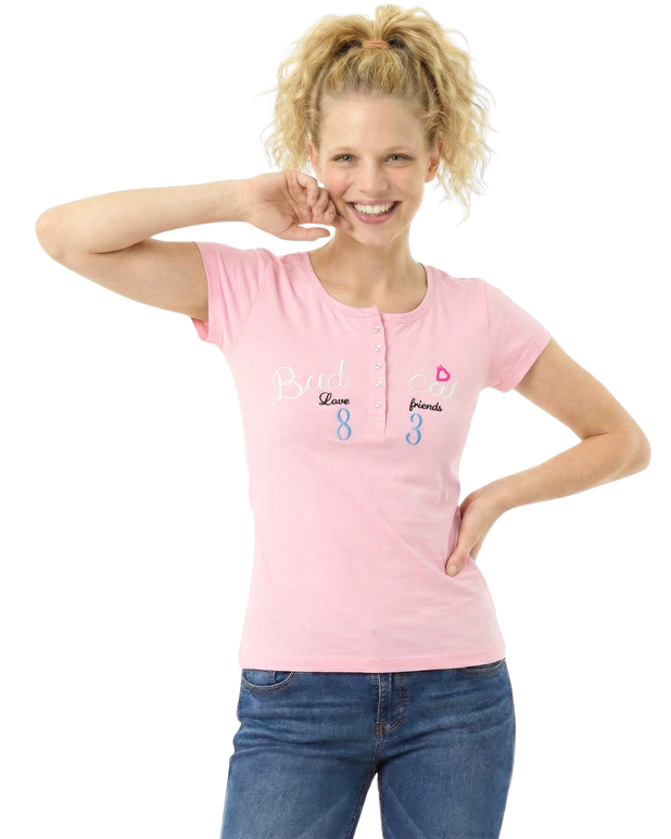 Blusinha Botão Bordada