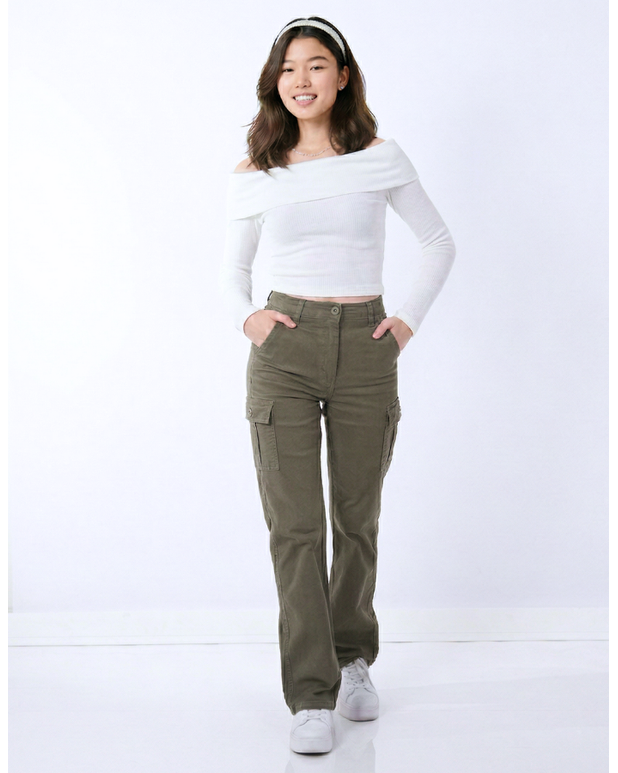 Calça Wide Cargo