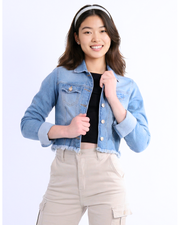Jaqueta Jeans Cropped
