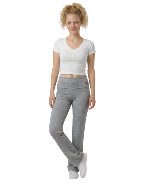 Calça de Ribana cós dobrado
