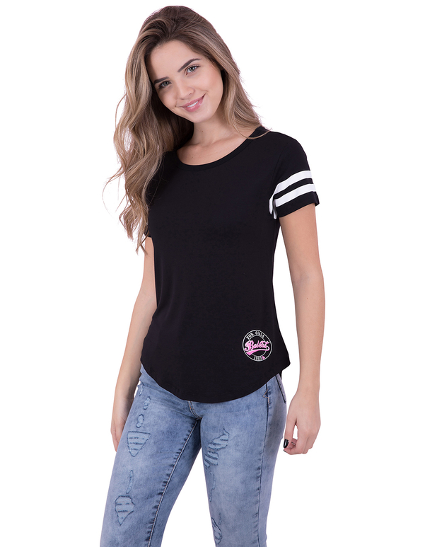 Blusinha Básica Listra Manga Badcat