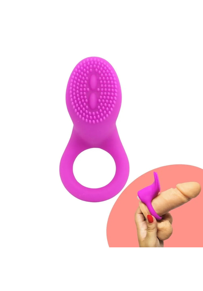 ANEL PENIANO EM SILICONE COM VIBRADOR PRETTY LOVE