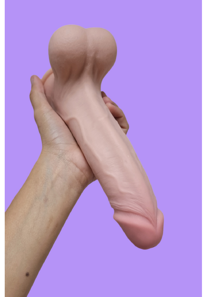 PÊNIS DILDO DUPLA DENSIDADE EM TPE 20 X 4,5CM