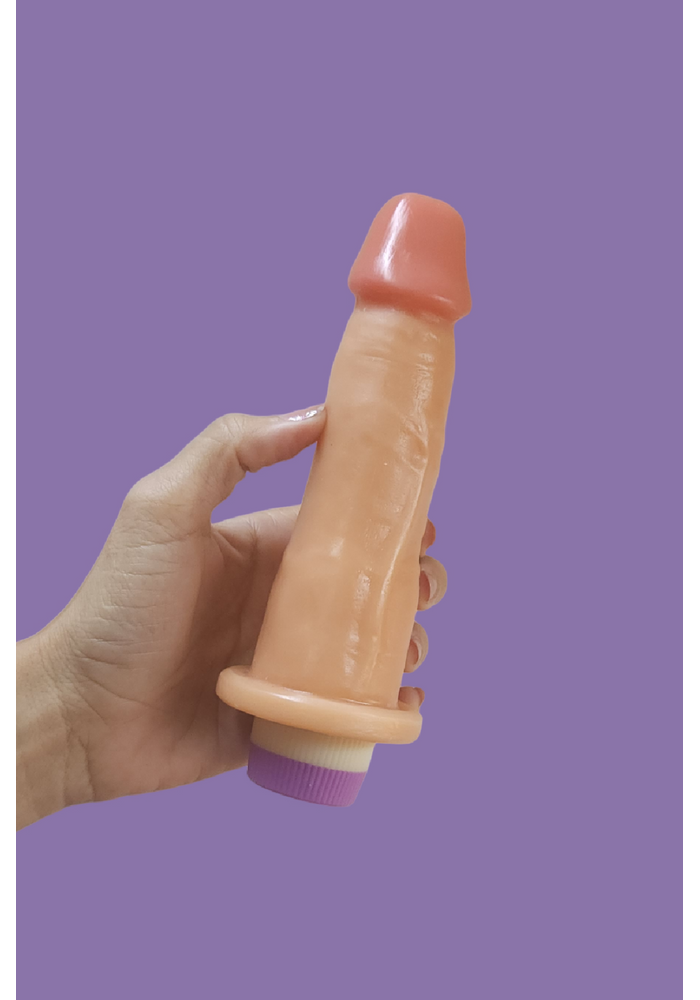 PÊNIS COM VIBRADOR 16 X 4CM PELE CLARA