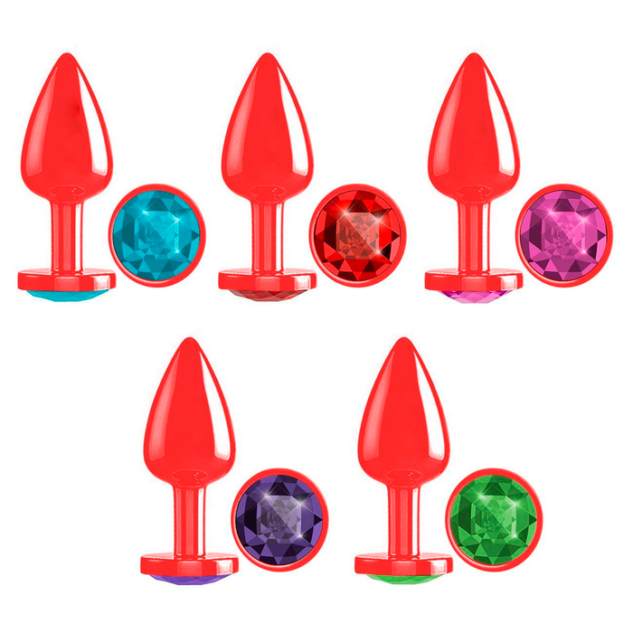 Plug Anal Diamond Colors Vermelho Delicious.