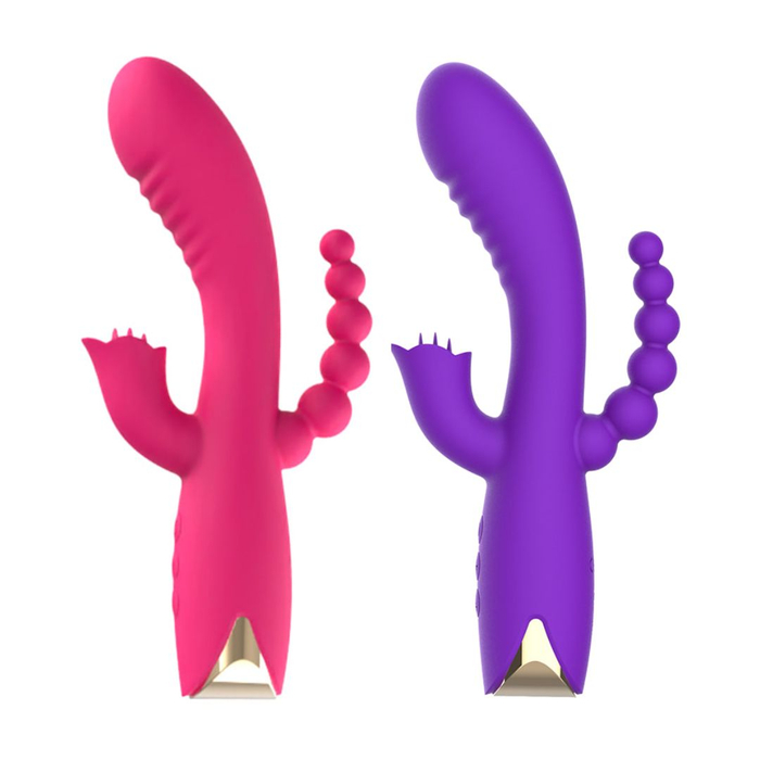 Vibrador Tripla Estimulação 10 Modos De Vibrações E 4 Velocidades Nv Toys