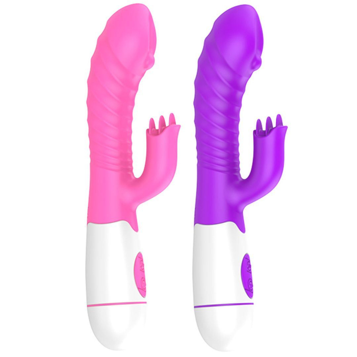 Vibrador Silicone Com Estimulador Clitoriano 10 Modos De Vibração Female