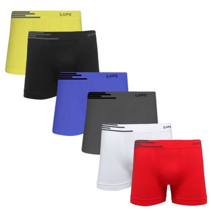 Cueca Adulto Boxer Microfibra Cós Listras Lupo