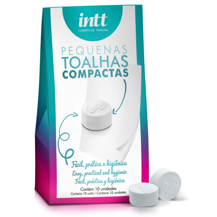 Toalhas Compactas 10 Unidade Intt