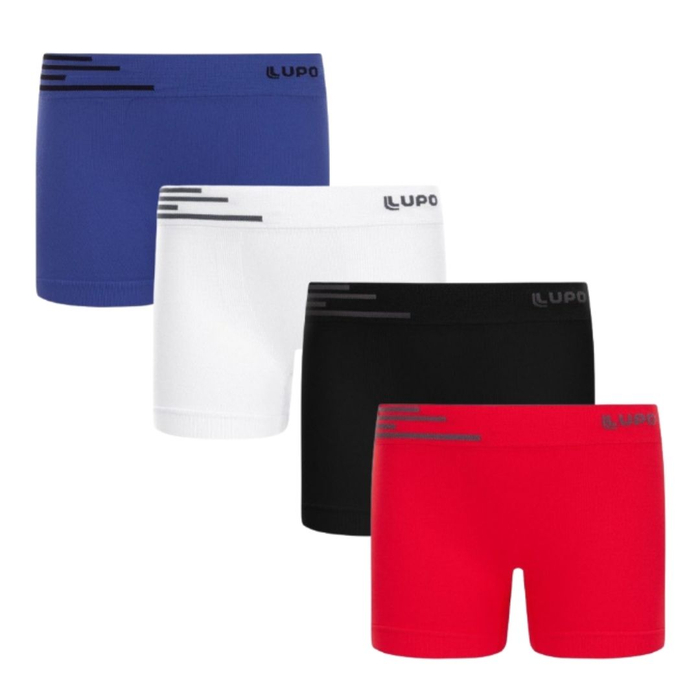 Cueca Boxer Kids Microfibra Cós Listras Lupo