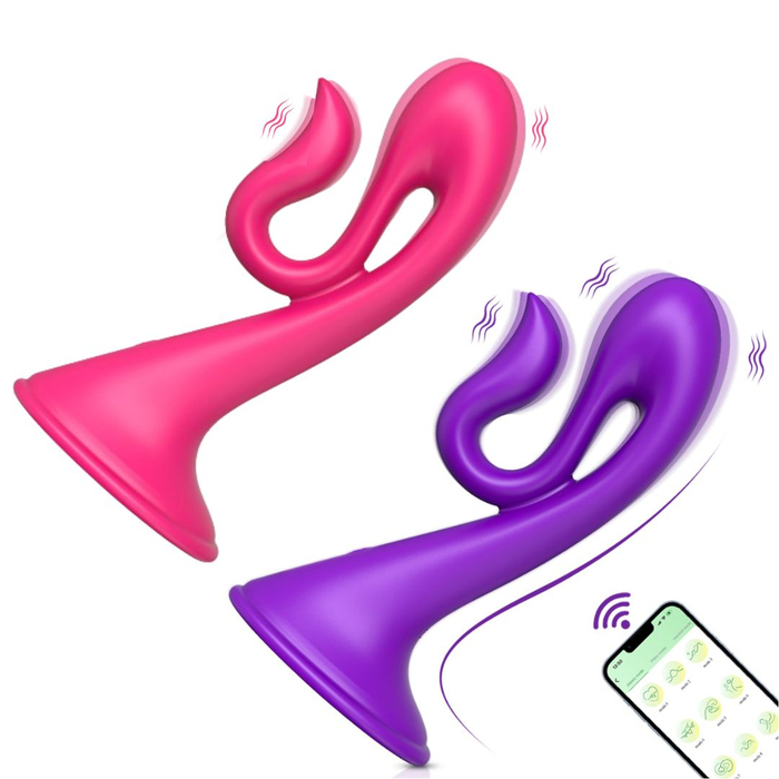 Vibrador Com Ventosa 9 Modos De Vibração App Control Vibe Toys