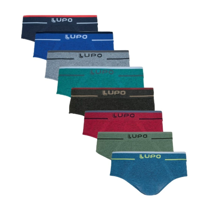 Cueca Slip Mesclada Sem Costura Lupo