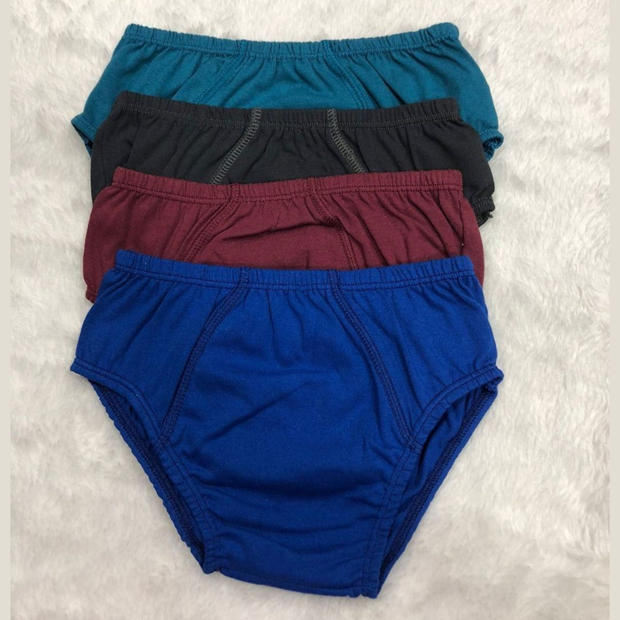 Cueca Slip Infantil Lisa Cores Escuras Malharia Regil