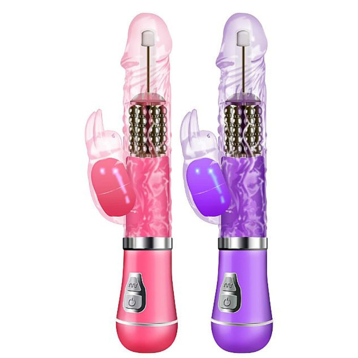 Vibrador Ponto G Rabbit Texturizado 9 Vibrações E 6 Modos De Rotação Vibe Toys