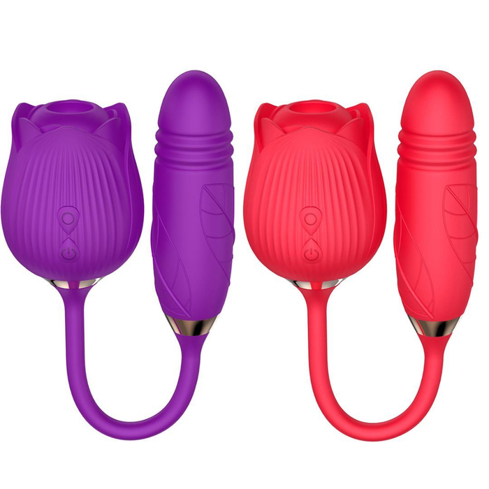 Vibrador Duplo Flower Flexível 10 Modos De Vibração Vibe Toys