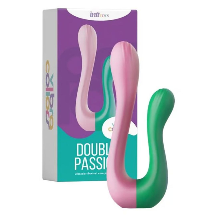 Double Passion Vibrador Flexível 10 Modos De Vibração Linha Vibra Collors Intt