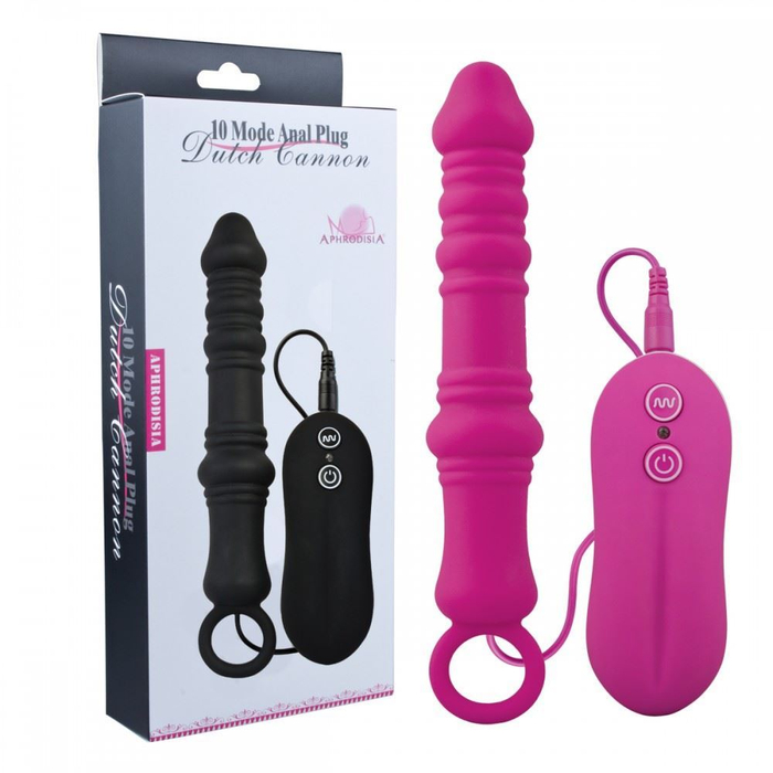 Plug Anal Em Silicone Com 10 Modos De Vibração Dutch Cannon Aphrodisia