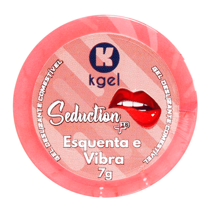 Seduction Esquenta E Vibra Gel Deslizante Beijável 7g Kgel