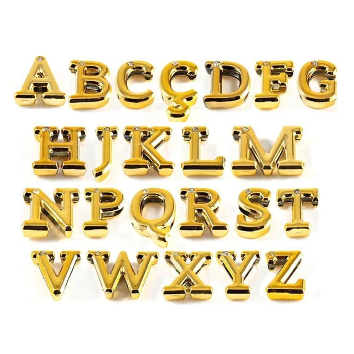 Letras Para Personalizar Em Plástico Abs Dourado Hard